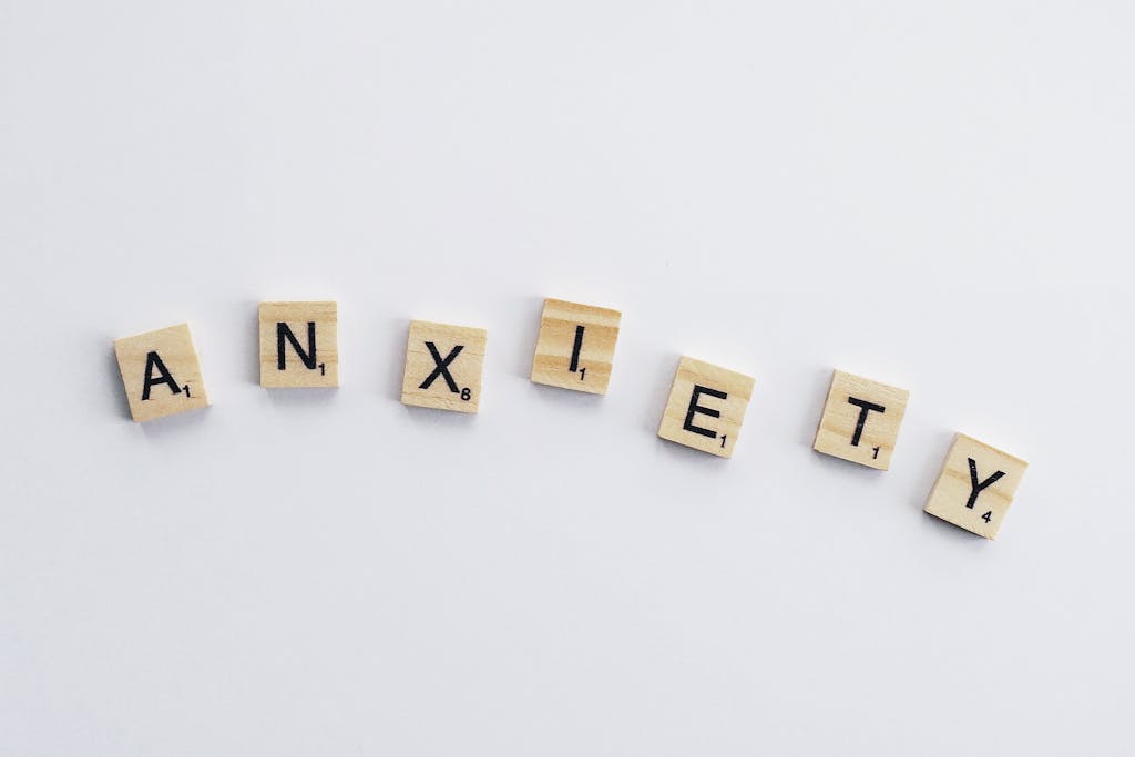 Letters spelling ANXIETY