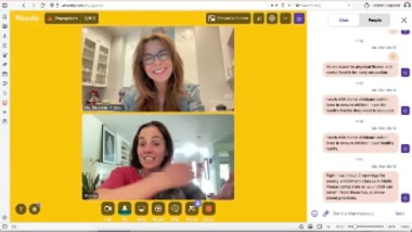 Two people on an online IYK® Warrior PRO coaching call